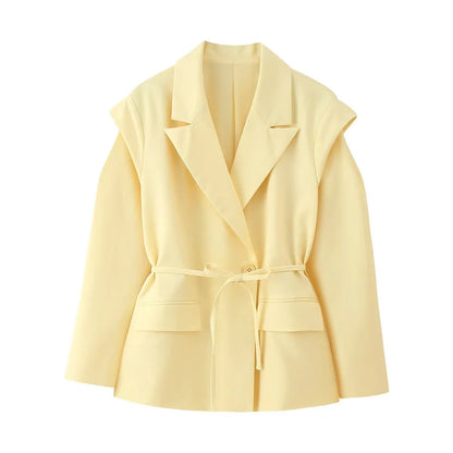 Women's Oversized Blazer Jacket Elegant with Belt