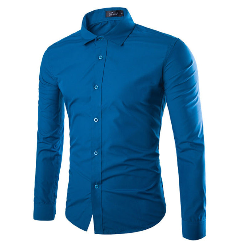 Men's Shirt Elegant Long-Sleeve Modern
