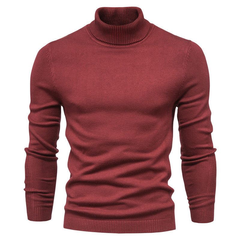 Men's Pullover High Collar Fine Rib Optimal Style