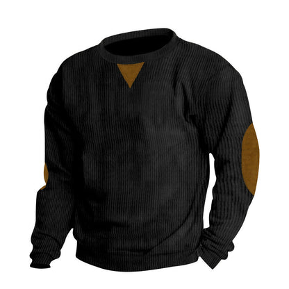 Men's Modern Knit Sweater Elbow Patches