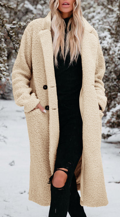 Women's Long Cozy Winter Teddy Jacket