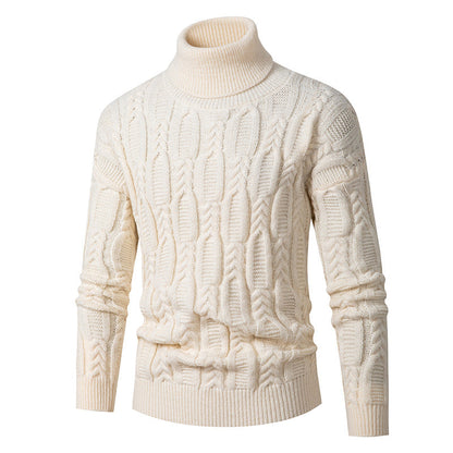 Men's Turtleneck Sweater Textured Elegant Design