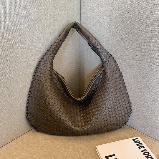 Woven Shopping Bag Red Chic