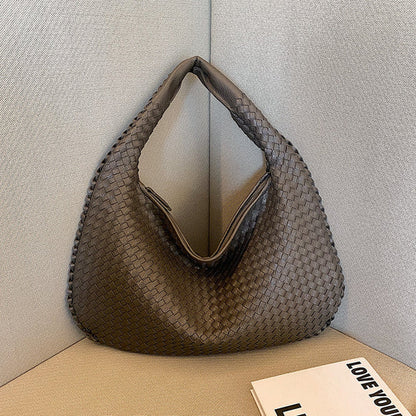 Woven Shopping Bag Red Chic