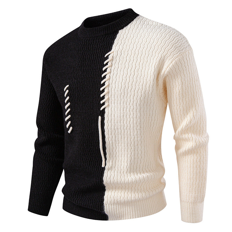 Men's Modern Structured Design Unique Sweater