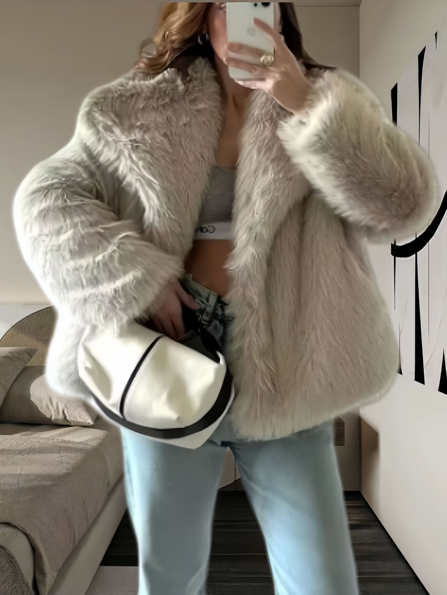 Women's Soft Elegant Long Fur Jacket