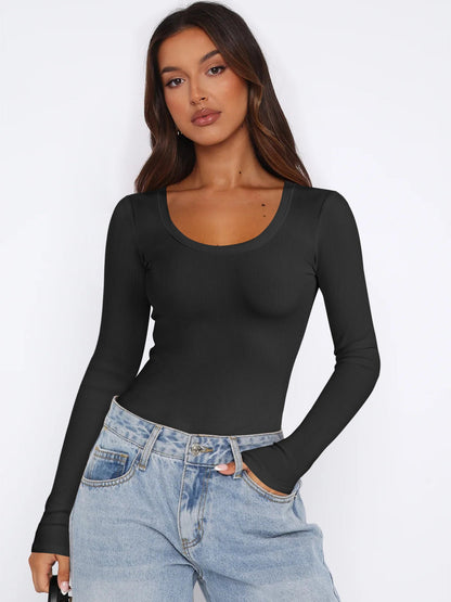 Women's Long-Sleeved Shirt Elegant Modern Style