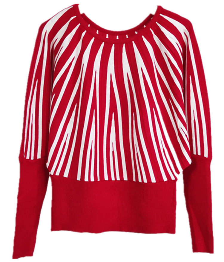 Women's Soft Striped Oversized Pullover