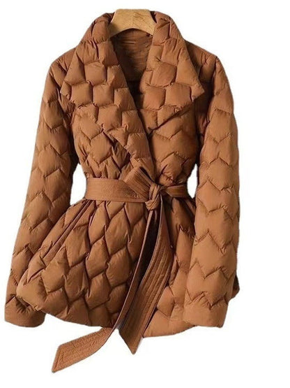Padded Quilted Jacket Modern Lace-up