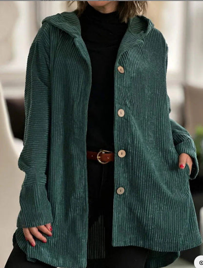 Women's Knitted Cardigan Hood Cosy Oversized