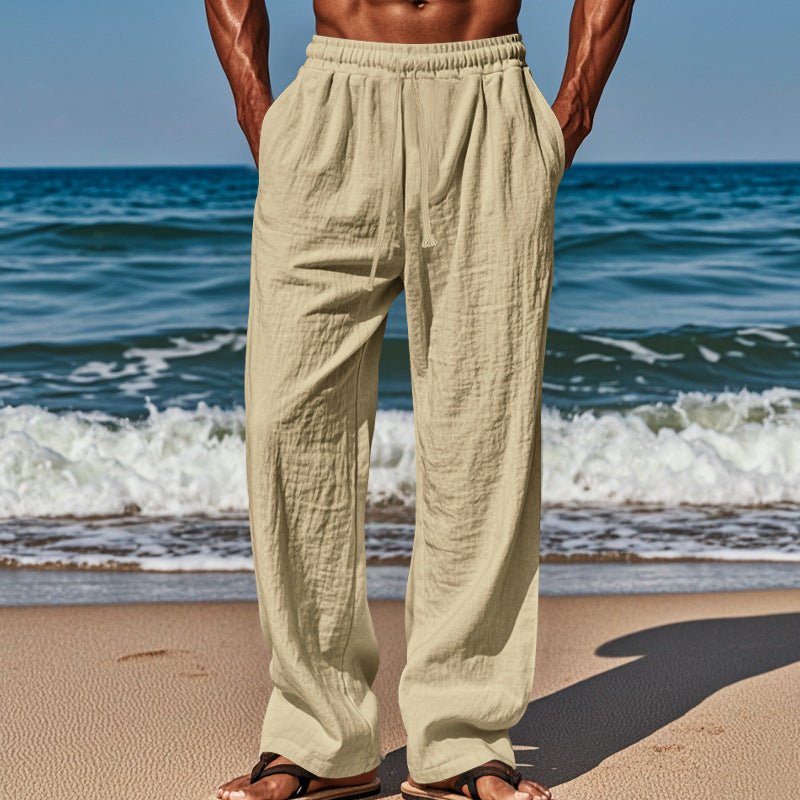 Herren Strandhose Bequem Elastisch Seitentaschen