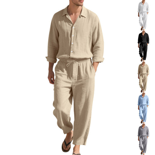 Herren Leinenanzug Bequem Elegant Slim Fit - IdealeKleiden