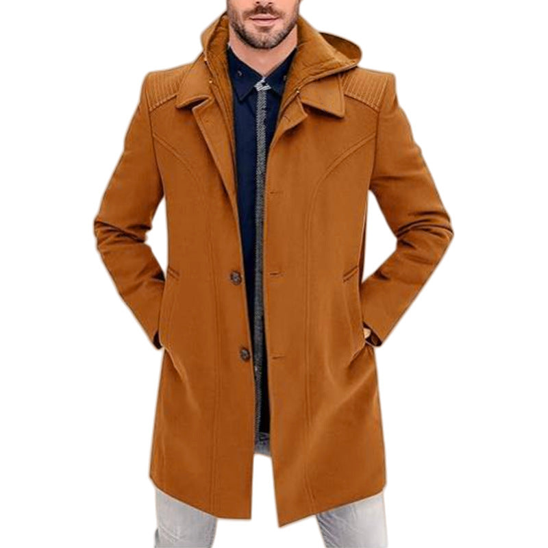 Men's Winter Coat Elegant Black Modern