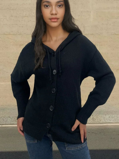 Hoodie With Ribbed Cuffs