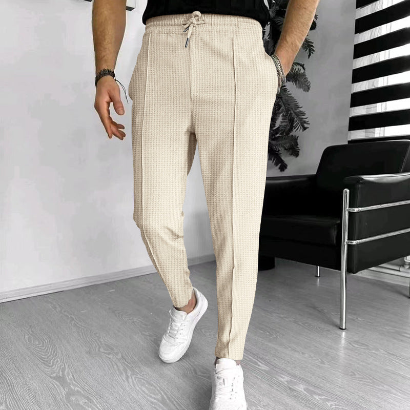 Slim Fit Dress Elastic Waistband Stretch Fabric