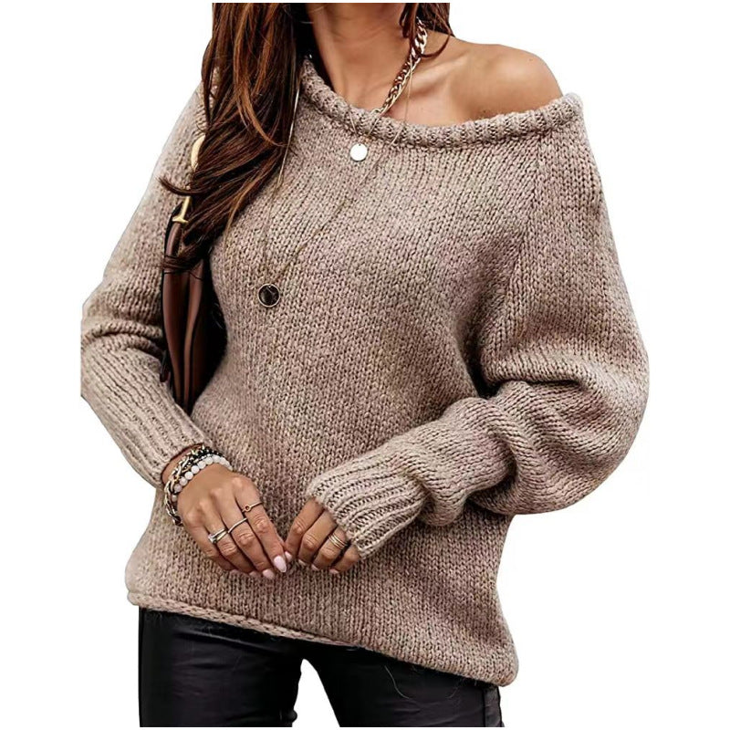 Women's Off-Shoulder Sweater Elegant Design