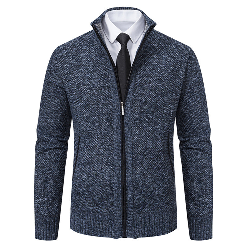 Men's Cardigan Elegant High Collar Zipper