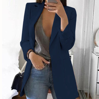Elegant Long Women's Jacket Tailored Fit