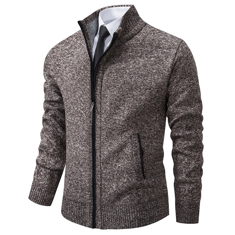 Men's Sports Jacket Stand-Up Collar Zipper Modern