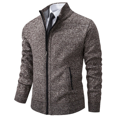 Men's Sports Jacket Stand-Up Collar Zipper Modern