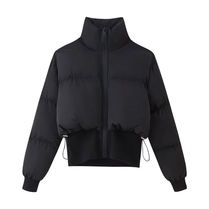 Women's Cropped Down Jacket Fashionable Warm Insulated