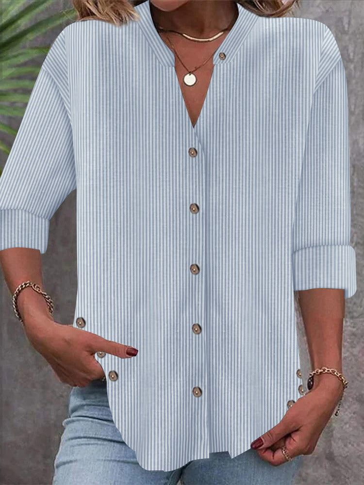 Women's Blouse Striped Elegant Design