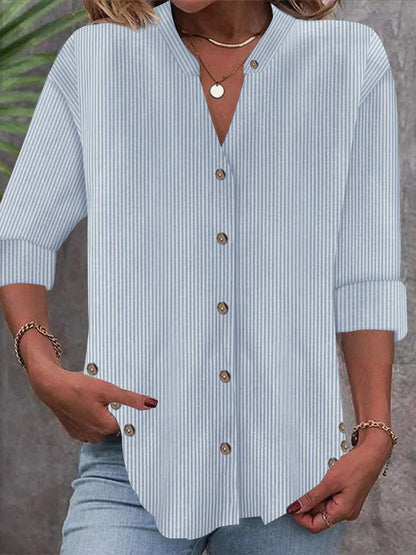 Women's Blouse Striped Elegant Design