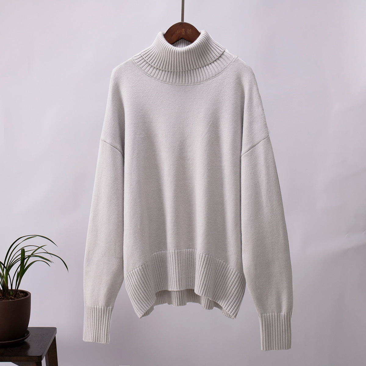 Women's Knitted Jumper Comfortable Warm Ribbed Trim