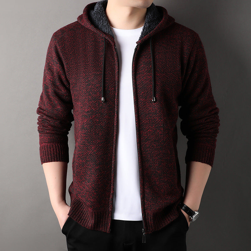Men's Cardigan Hood Soft Lined Trendy
