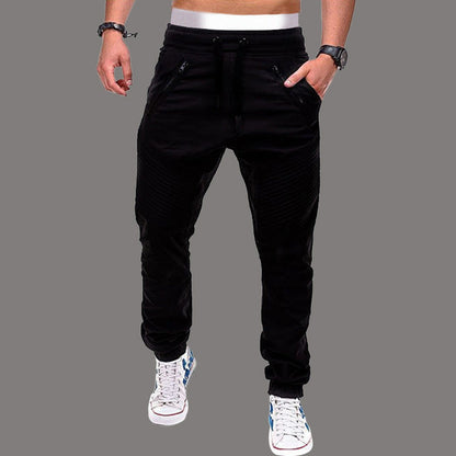 Men's Jogging Bottoms Sporty Elastic with Zip Pockets