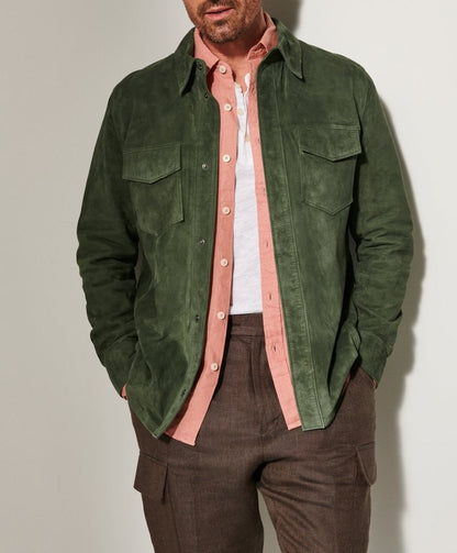 Men's Classic Elegant Suede Leather Jacket