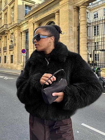 Women's Luxury Faux Fur Jacket Elegant Winter Fashion