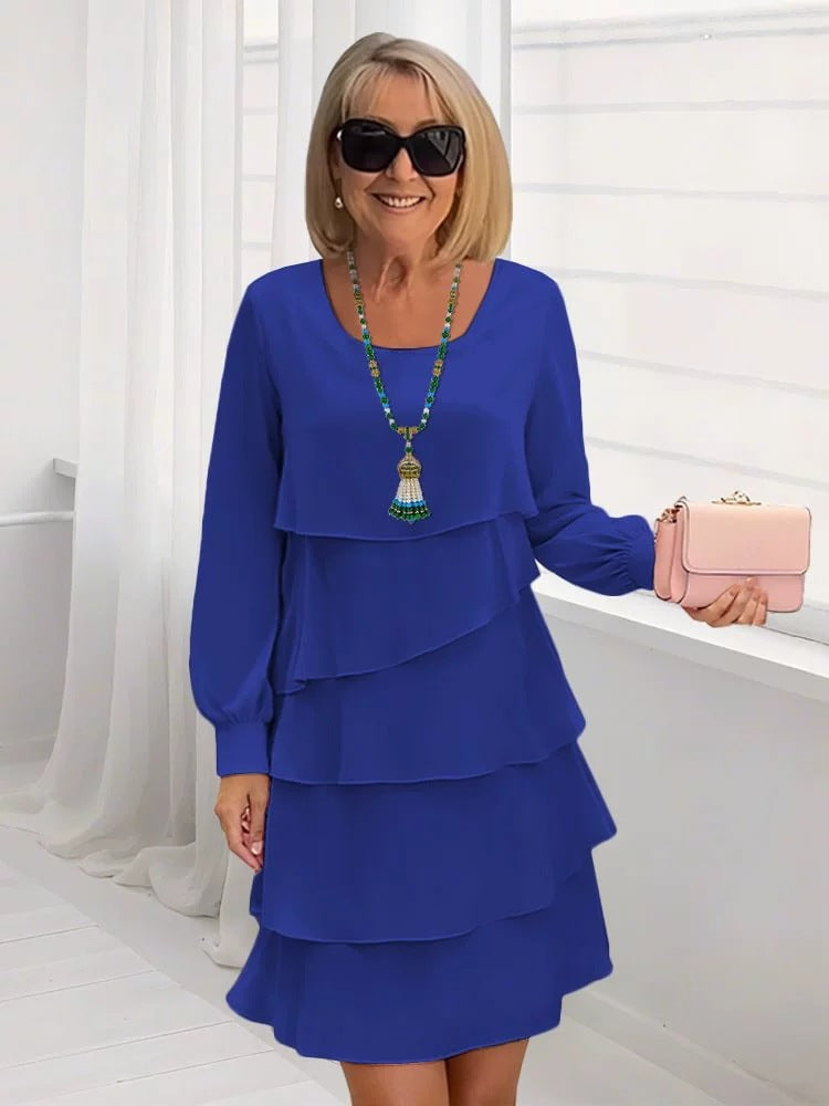 Women's Maxi Dress Elegant Flowing Long-Sleeved