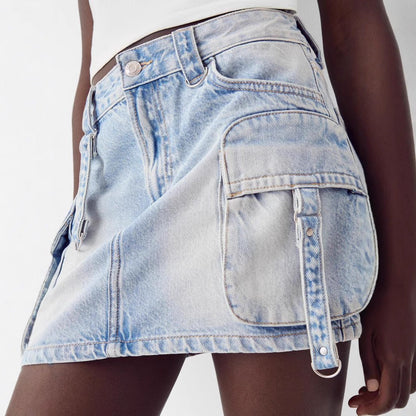 Women's Casual Modern Cargo Skirt with Pockets