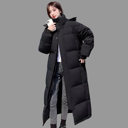 Warmes Winterkleid Lange Gepolsterte Damenjacke - IdealeKleiden