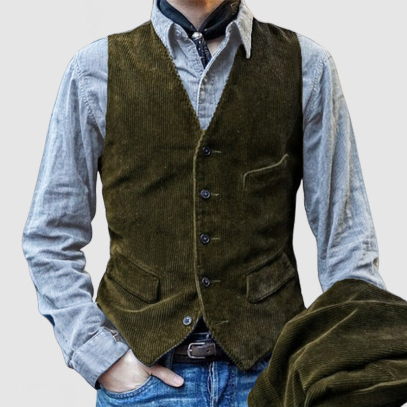 Men's Corduroy Vest Elegant Modern Cut