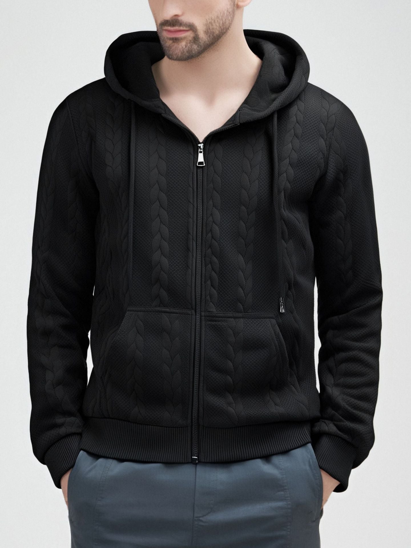 Men's Cardigan Hood Warm Elegant