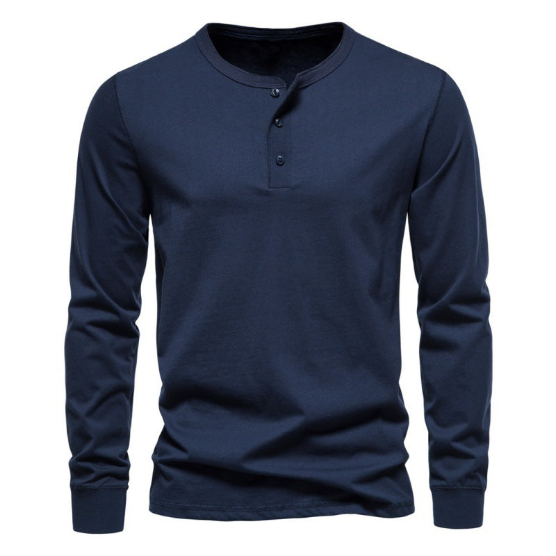 Men's Long-Sleeve Shirt Modern Button-Up Elegant