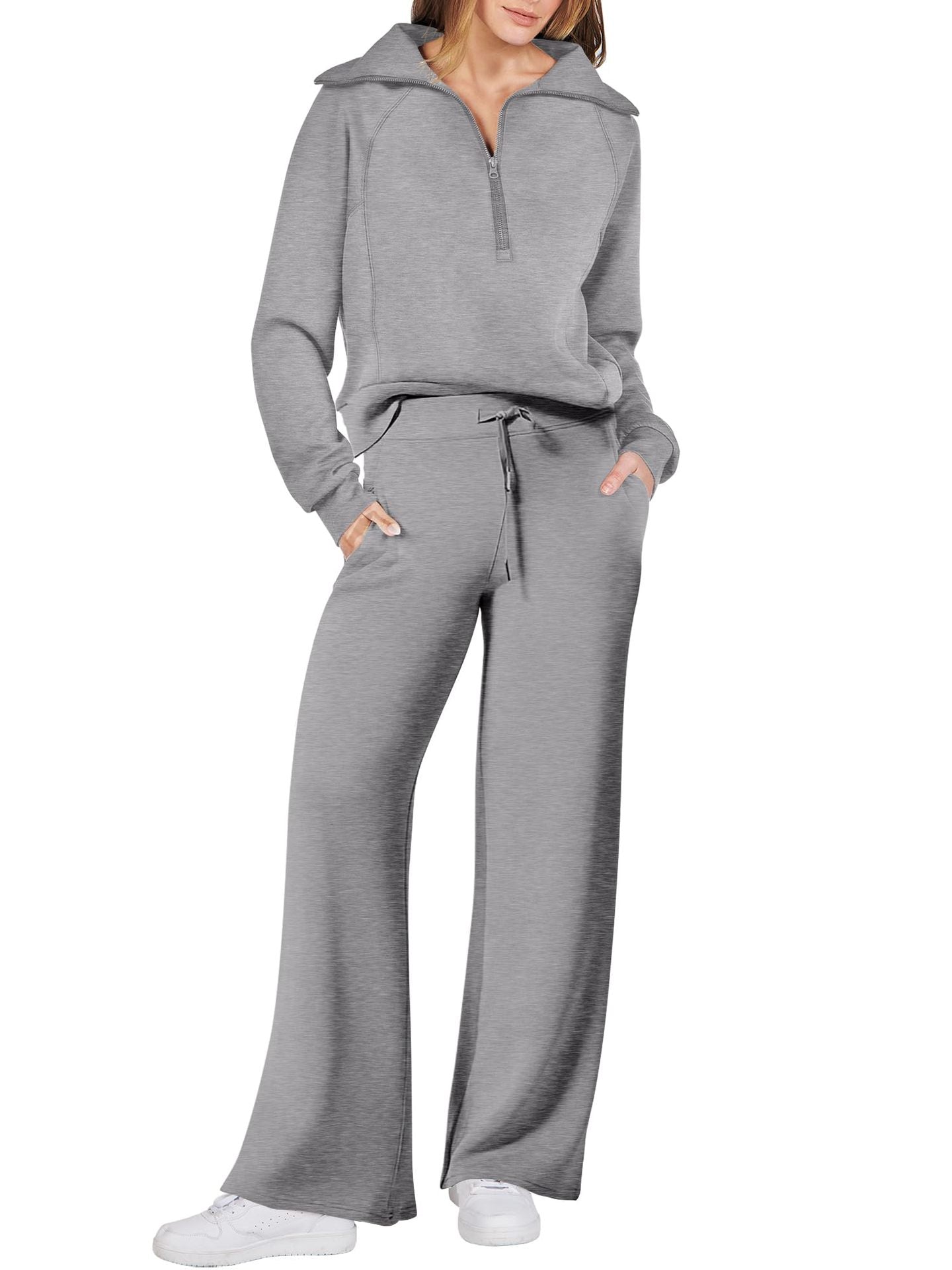 Women's Sporty Two-Piece Set Soft Comfortable High-Neck