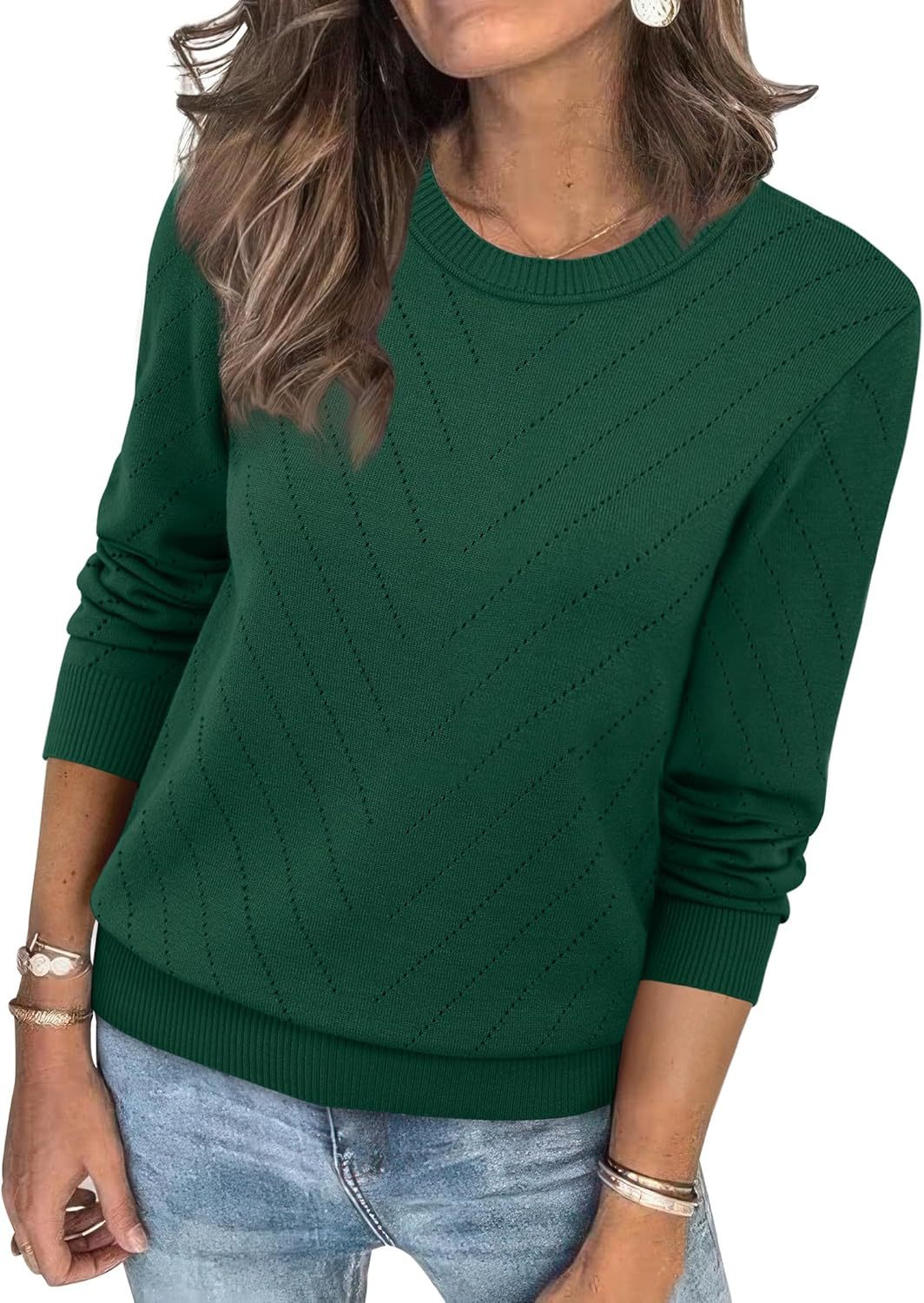 Damen Pullover Streifen Chic Eleganz