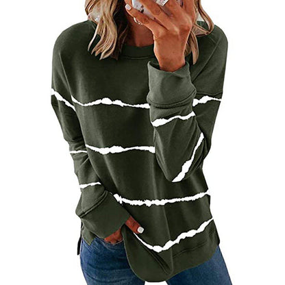 Women's Striped Sweatshirt Modern Style
