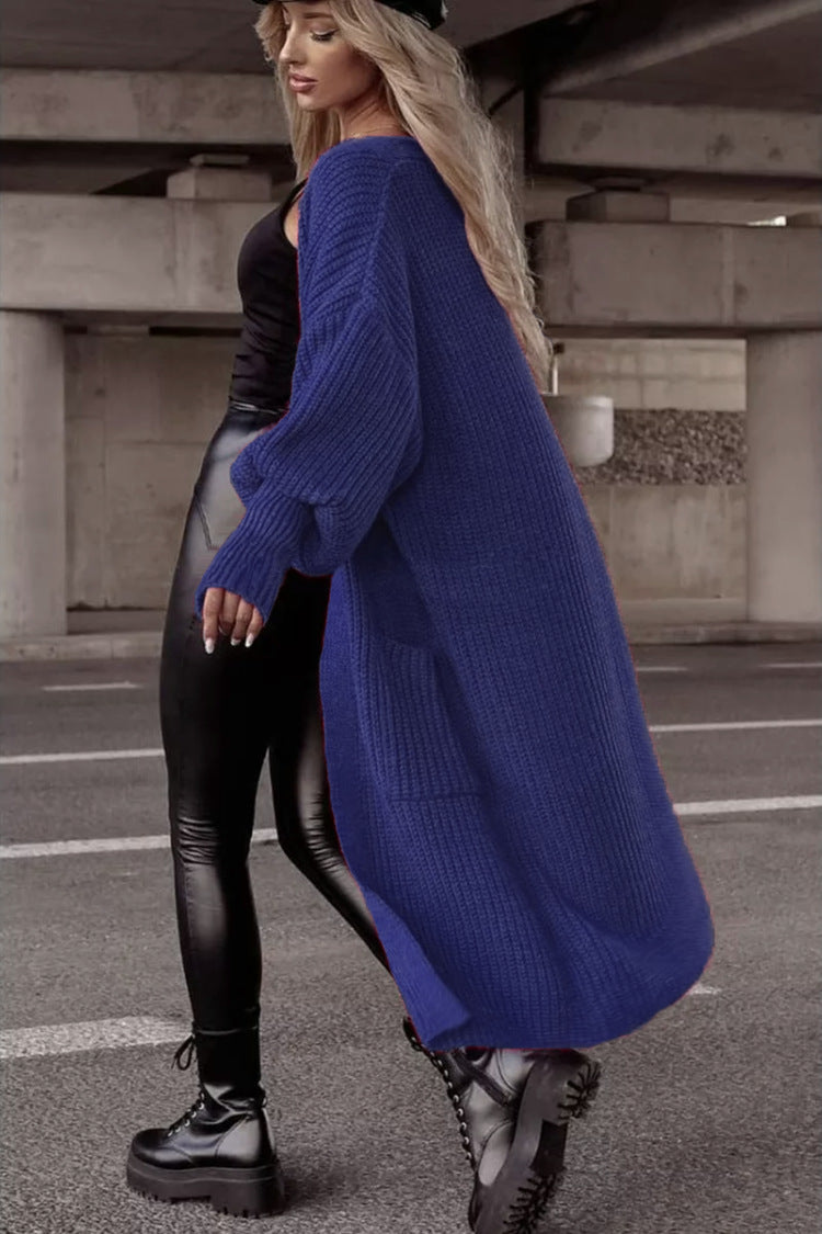 Women's Knitted Cardigan Oversized Casual With Pockets