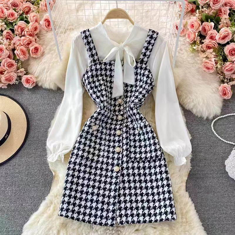 Elegant Women's A-Line Dress with Bow