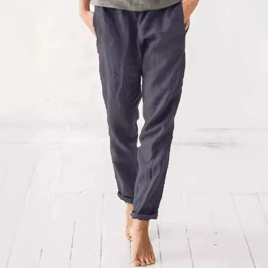 Women's Linen Trousers Comfortable Elegant with Pockets