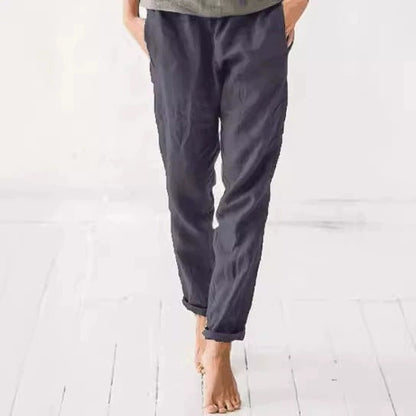 Women's Linen Trousers Comfortable Elegant with Pockets