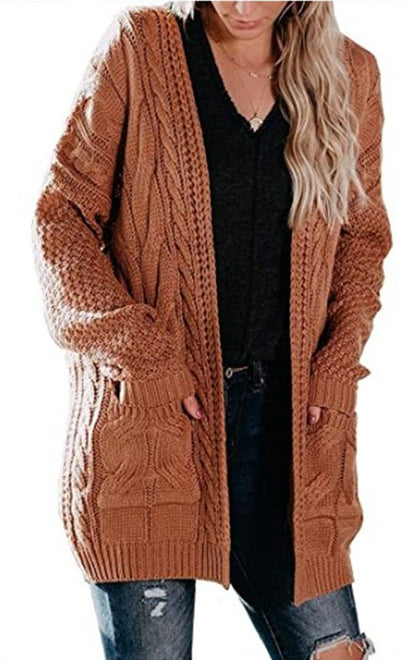 Women's Cardigan Chunky Knit Feminine Practical