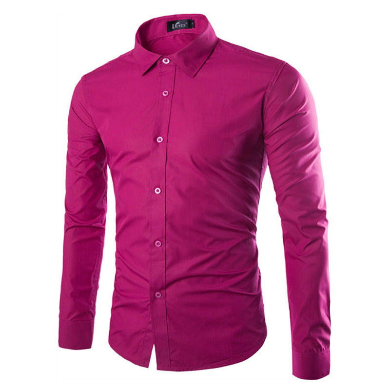 Men's Shirt Elegant Long-Sleeve Modern