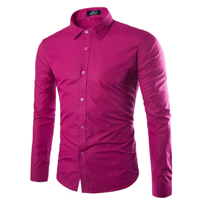 Men's Shirt Elegant Long-Sleeve Modern