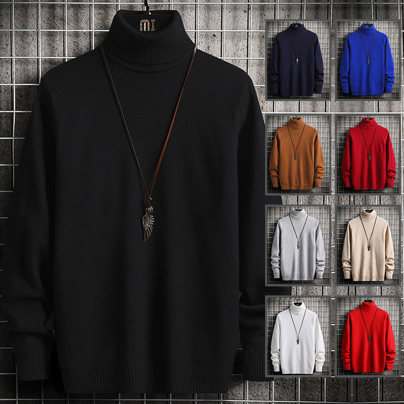 Men's Wool Turtleneck Sweater Elegant Modern