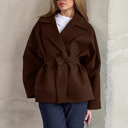 Women's Wrap Jacket Elegant Belt Casual Chic
